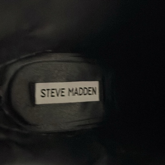 Steve Madden Aquarius Black Leather Boots Size 10 - Picture 13 of 13